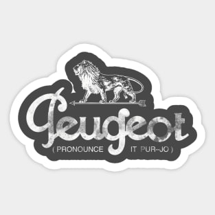 Vintage Peugeot Lion Logo Sticker